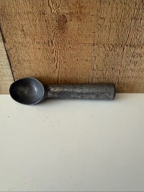 Vintage Aluminum Primitive Metal Ice Cream Scoop